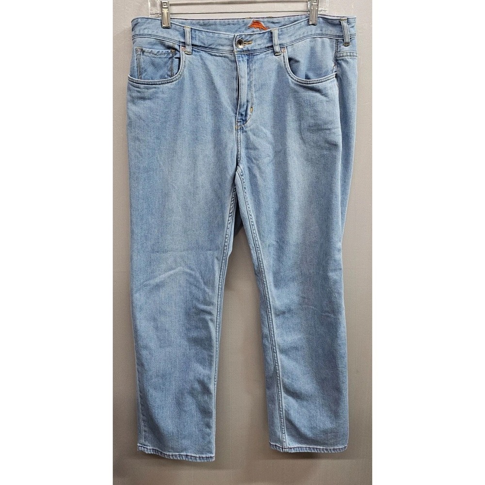 Tommy Bahama Jeans Mens 36x30 Blue Light Wash Denim Cotton Straight Leg Outdoor